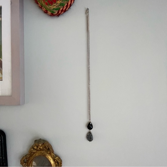 Onyx Granite Stone Design | Long Chain | Women’s Necklace - Picture 2 of 5